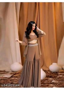 Stylish Crop Top Palazzo Set