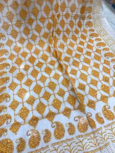 Beautiful Yellow &amp; White duppta