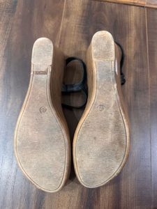 Stylish Black Wedge Sandals