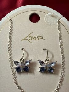 Lovisa Butterfly Necklace &amp; Earrings Set