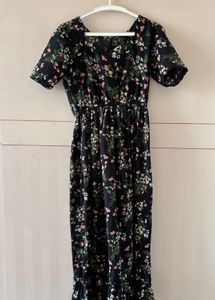 Chic Floral Print Midi Dress