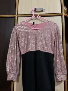 Sparkling Sequin &amp; Flared Gown