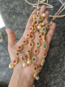 2 necklace combo with earrings