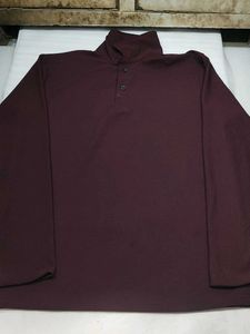 LEVEL Maroon Long Sleeve Turtleneck Top