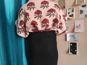 ❤️Floral Print Knit Sweater