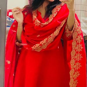 red anarkali set i will give you in less