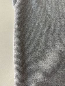 Grey Ribbed Square Neck Top