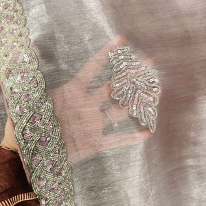full beaded Saree blouse and peticoat