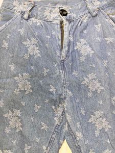 embroidered jeans