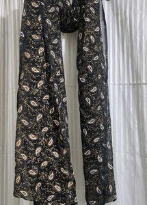 Elegant Paisley Print Black dupatta