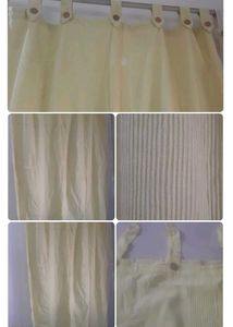 Button tab Door Curtains - 2 numbers