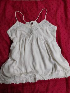 Cream Beaded Cami Babydoll top 🫶🏽