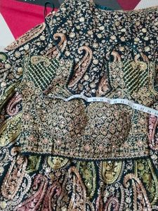 Beutiful Mirror Work Heavy Flair Leheng Embroidery