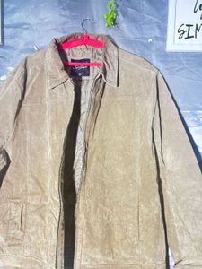 Men's Tan Suede  leather Jacket