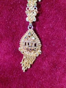 Pure Silver Gold Plated Tika