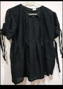 Elegant Black Lace Top