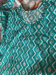 Bohemian Print Teal Kurta