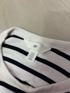 H&amp;M Ribbed Jersey stripped Top