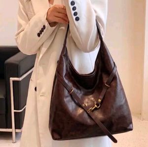 Stylish Black/White/Brown Faux Leather Hobo Bag