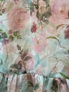Sheer Floral Peplum Top