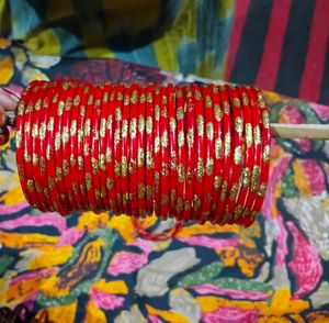 Red & Gold Bangles Set