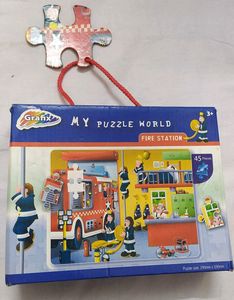 Imported grafix 45 pcs fire station jigsaw puzzle