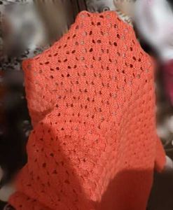 MAX Coral Knit Top with Floral Details