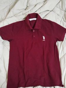 USPA Maroon Polo T-Shirt (SIZE- L)