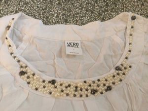 VERO MODA ओरिजिनल व्हाइट कॉटन टॉप (L Size) 🤍