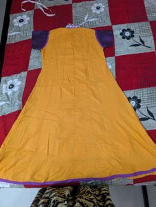 Women's Mustard Yellow Embroidered Kurthi