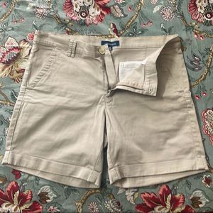Beige color Cotton Shorts