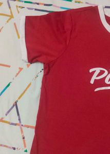 Red "Stay Positive" T-Shirt