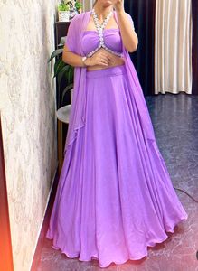 Elegant Lavender Lehenga Choli Set