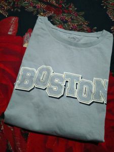 Boston Graphic over size  T-Shirt