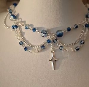 Boho Star Charm Beaded Choker Necklace