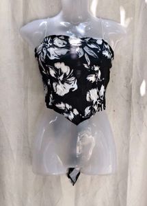 I. Floral Print Halter Top