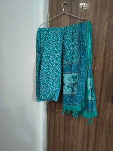 Cotton Sea Blue Kurta Set..