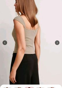 Beautiful beige and tan colour crop top