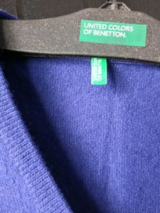 Purple V-Neck United Colors of Benetton Sweater