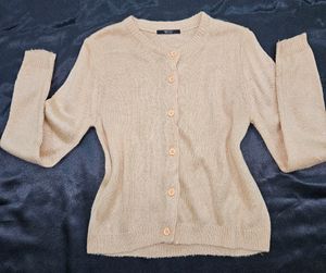 Cardigan Combo Beige N Pink