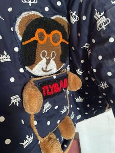Adorable Crown Print Baby Jacket