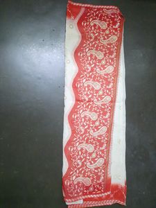Red And White Georgette Saree