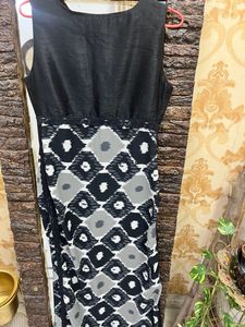 Imported Long Black Kurta Bottom Set