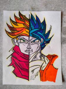 Dragon Ball Z Split Face Artwork