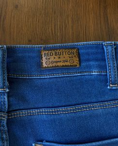 Blue High-Waisted Skinny Jeans