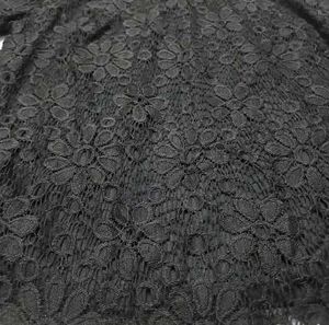 Black Lace Floral Blouse