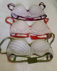 Striped Padded Bras (Set of 3)