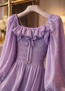 Lavender Puff Sleeve Dress