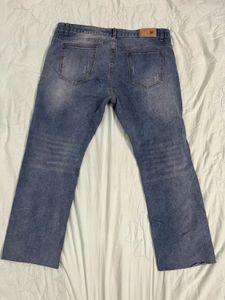 Distressed Blue Denim Jeans unisex