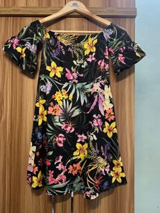 Floral Off-Shoulder Mini Dress